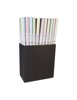 Papel De Regalo Rollo Clairefontaine 0,7X3 M (Caja De 50) Kraft Todo Año Colores Lisos Pastel