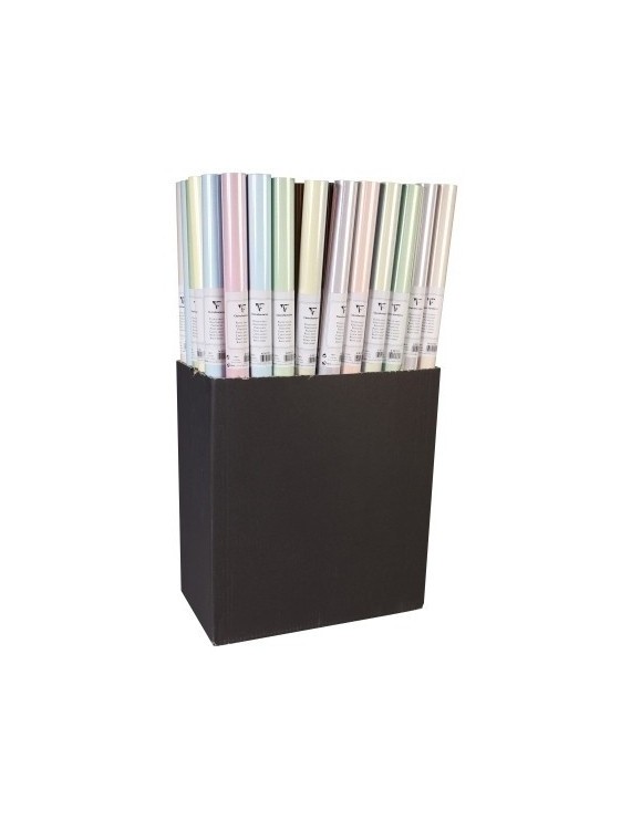 Papel De Regalo Rollo Clairefontaine 0,7X3 M (Caja De 50) Kraft Todo Año Colores Lisos Pastel