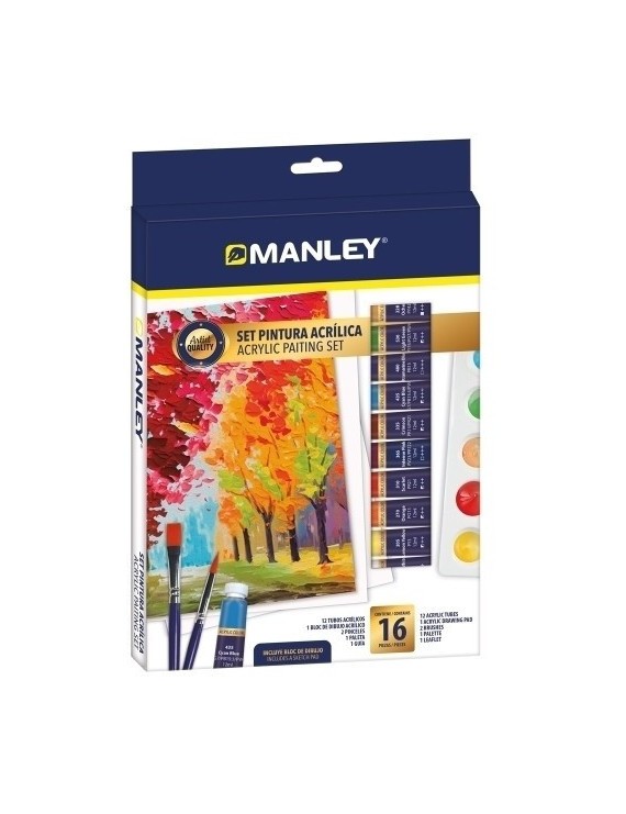 Pintura Acrilica Manley Set De 16