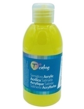 Pintura Acrilica Tcolors 250 Ml (Botella) Amarillo