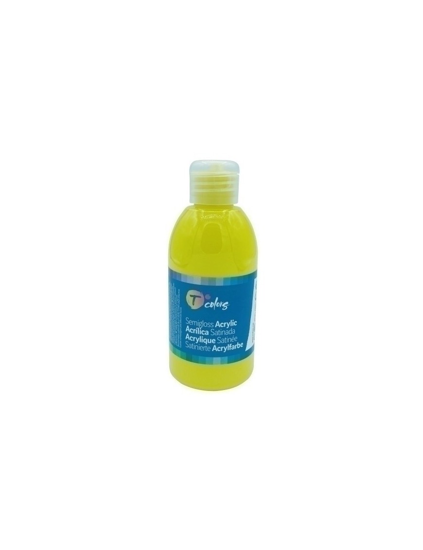 Pintura Acrilica Tcolors 250 Ml (Botella) Amarillo