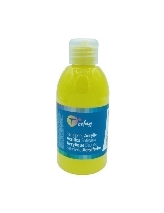 Pintura Acrilica Tcolors 250 Ml (Botella) Amarillo