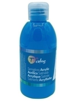 Pintura Acrilica Tcolors 250 Ml (Botella) Cyan