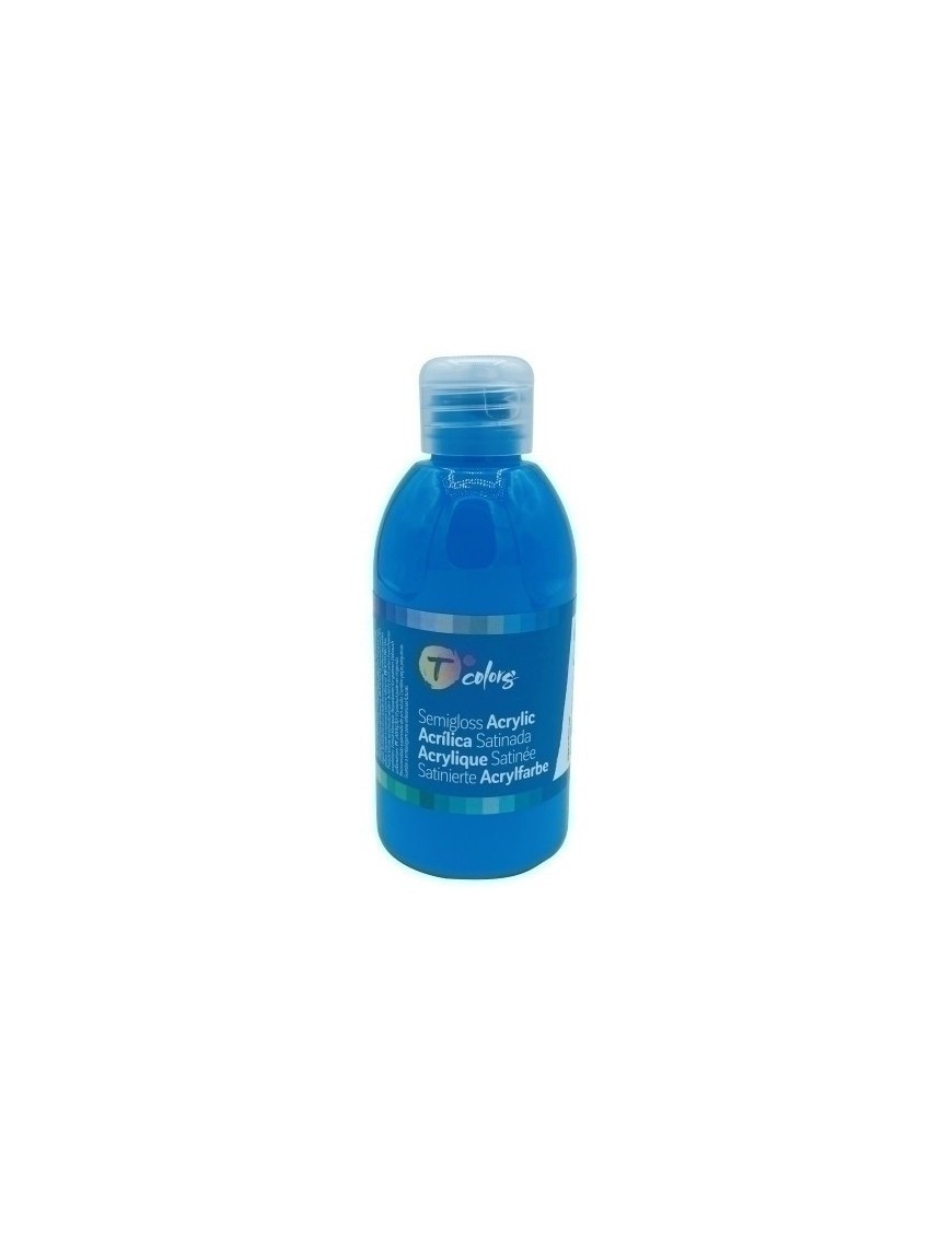 Pintura Acrilica Tcolors 250 Ml (Botella) Cyan