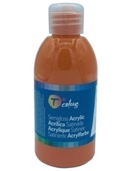 Pintura Acrilica Tcolors 250 Ml (Botella) Naranja