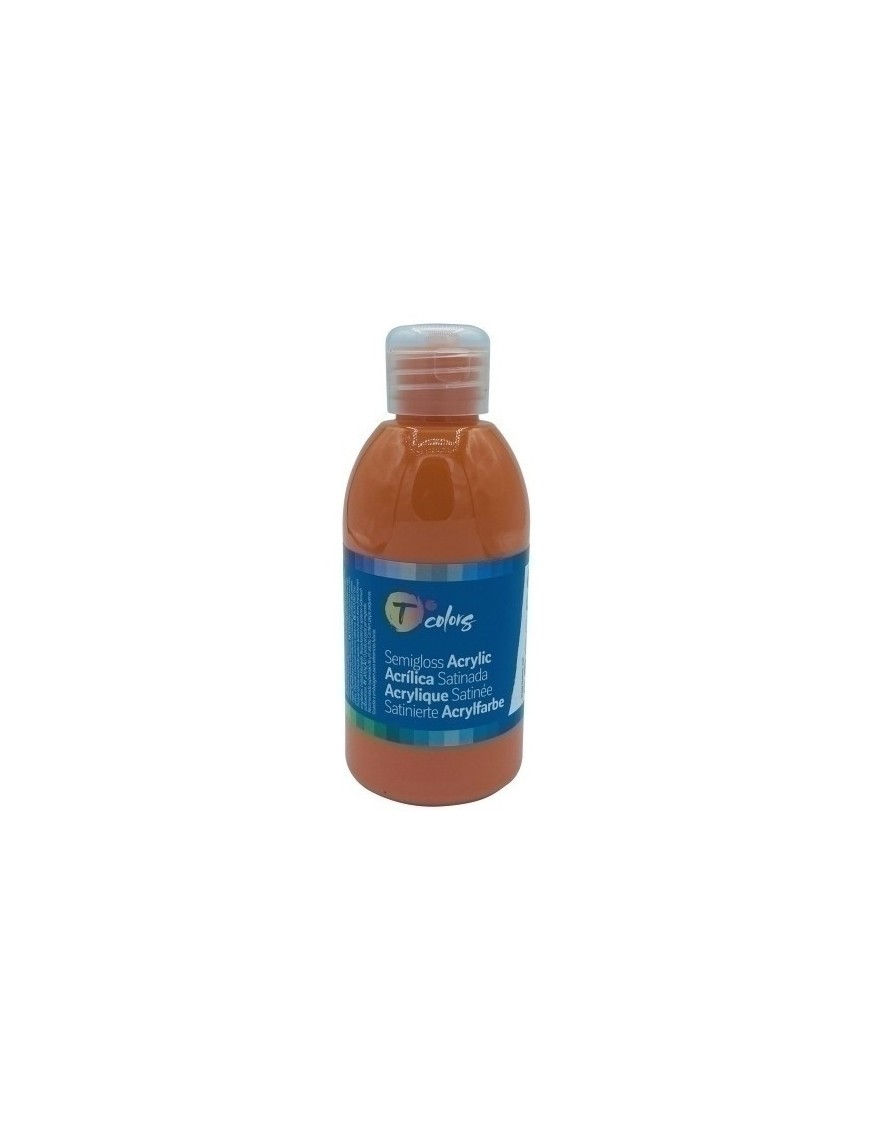 Pintura Acrilica Tcolors 250 Ml (Botella) Naranja