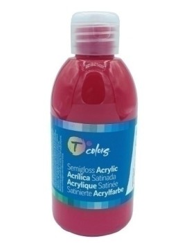 Pintura Acrilica Tcolors 250 Ml (Botella) Rojo