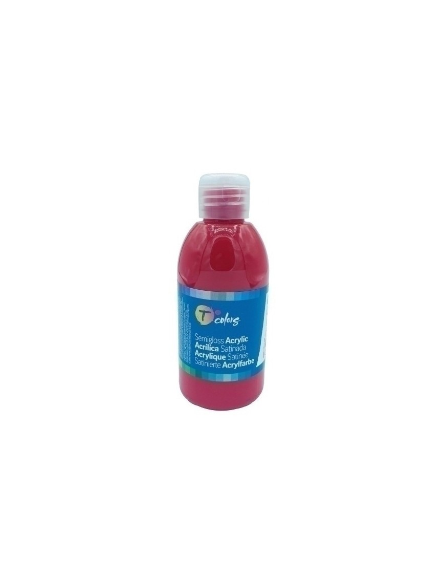 Pintura Acrilica Tcolors 250 Ml (Botella) Rojo