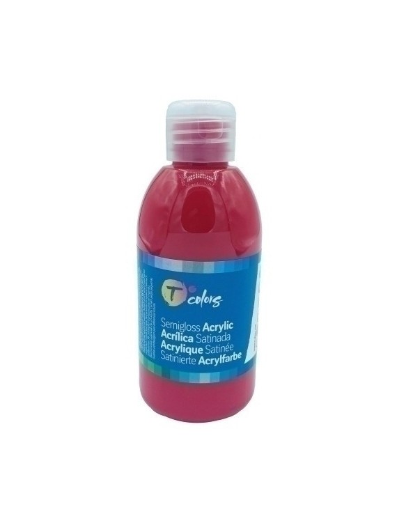 Pintura Acrilica Tcolors 250 Ml (Botella) Rojo