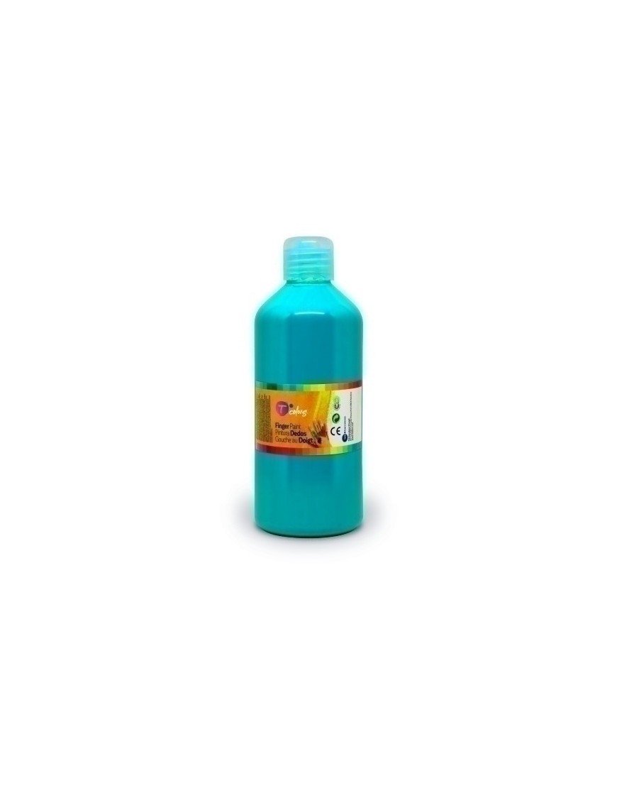 Pintura Dedos Tcolors 500 Ml Cian