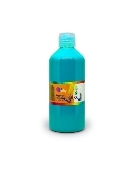 Pintura Dedos Tcolors 500 Ml Cian