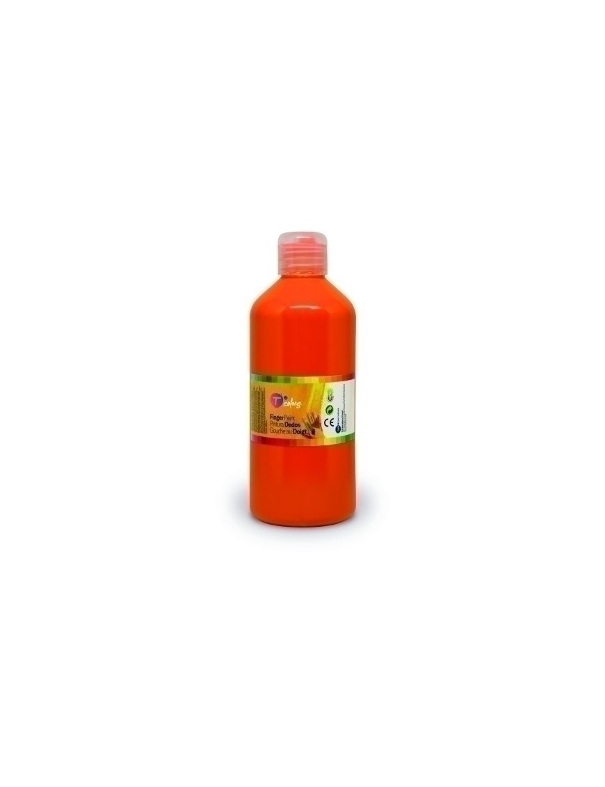 Pintura Dedos Tcolors 500 Ml Naranja