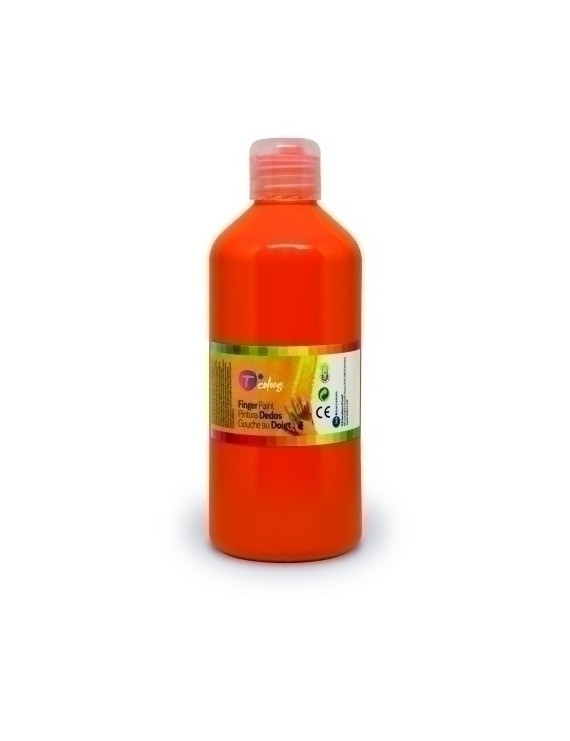 Pintura Dedos Tcolors 500 Ml Naranja