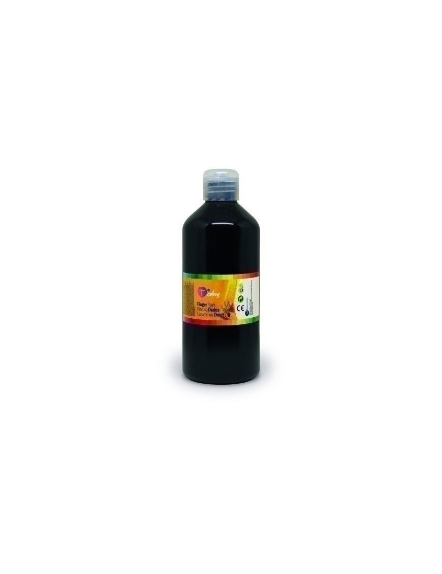 Pintura Dedos Tcolors 500 Ml Negro