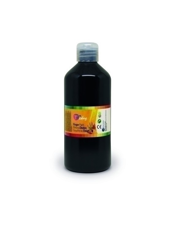 Pintura Dedos Tcolors 500 Ml Negro