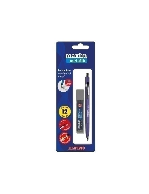 Portaminas Maxim Met. 2Mm Blister C/Mina