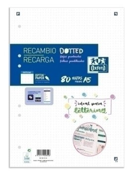 Recambio Oxford School A5 80H 90Gr 6 Taladros Dots