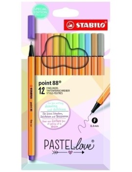 Rotulador Stabilo Point 88 Pastel Love E.12