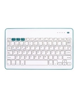 Teclado Silver Ht Bluetooth Blanco/Azul