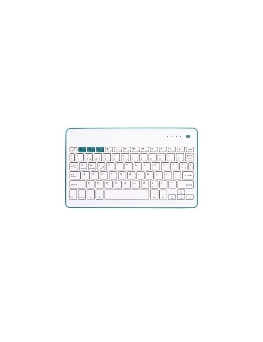 Teclado Silver Ht Bluetooth Blanco/Azul