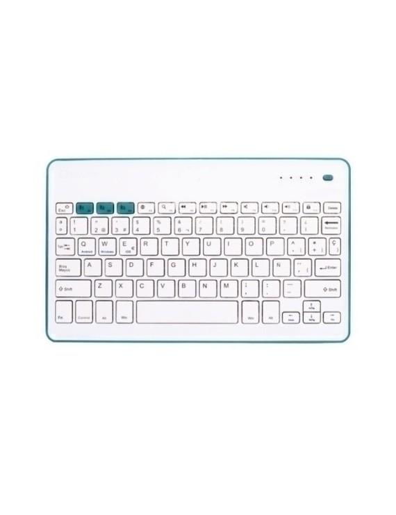 Teclado Silver Ht Bluetooth Blanco/Azul