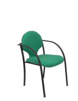 Pack 2 sillas Hellin chasis negro bali verde esmeralda