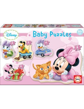 5 Baby Puzzles De 3 A 5 Piezas Minnie Mouse Baby