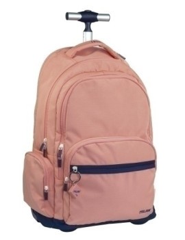 MOCHILA C/RUEDAS ROSA