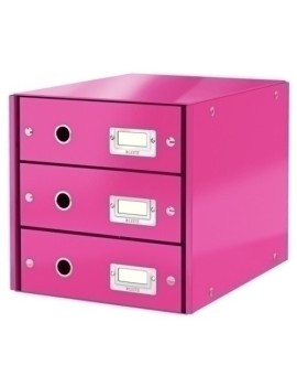 MODULO 3 CAJONES LEITZ FUCSIA