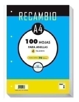 RECAMBIO PACSA A4 100h 4...