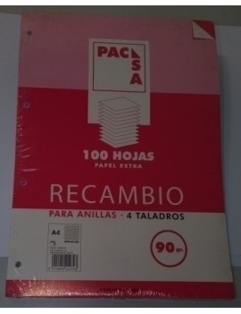 RECAMBIO PACSA A4 100h 90g...