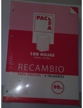 RECAMBIO PACSA A4 100h 90g...