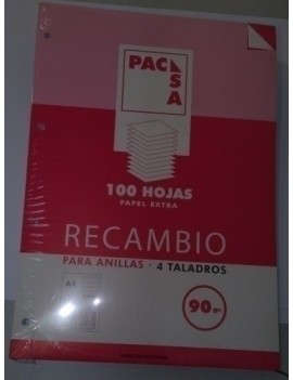 RECAMBIO PACSA A4 100h 90g...
