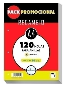 RECAMBIO PACSA A4 120h 90g...