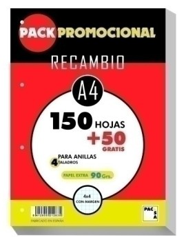 RECAMBIO PACSA A4 200h 90g...