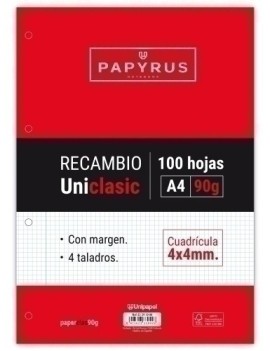 RECAMBIO PAPYRUS A4 100h 4...