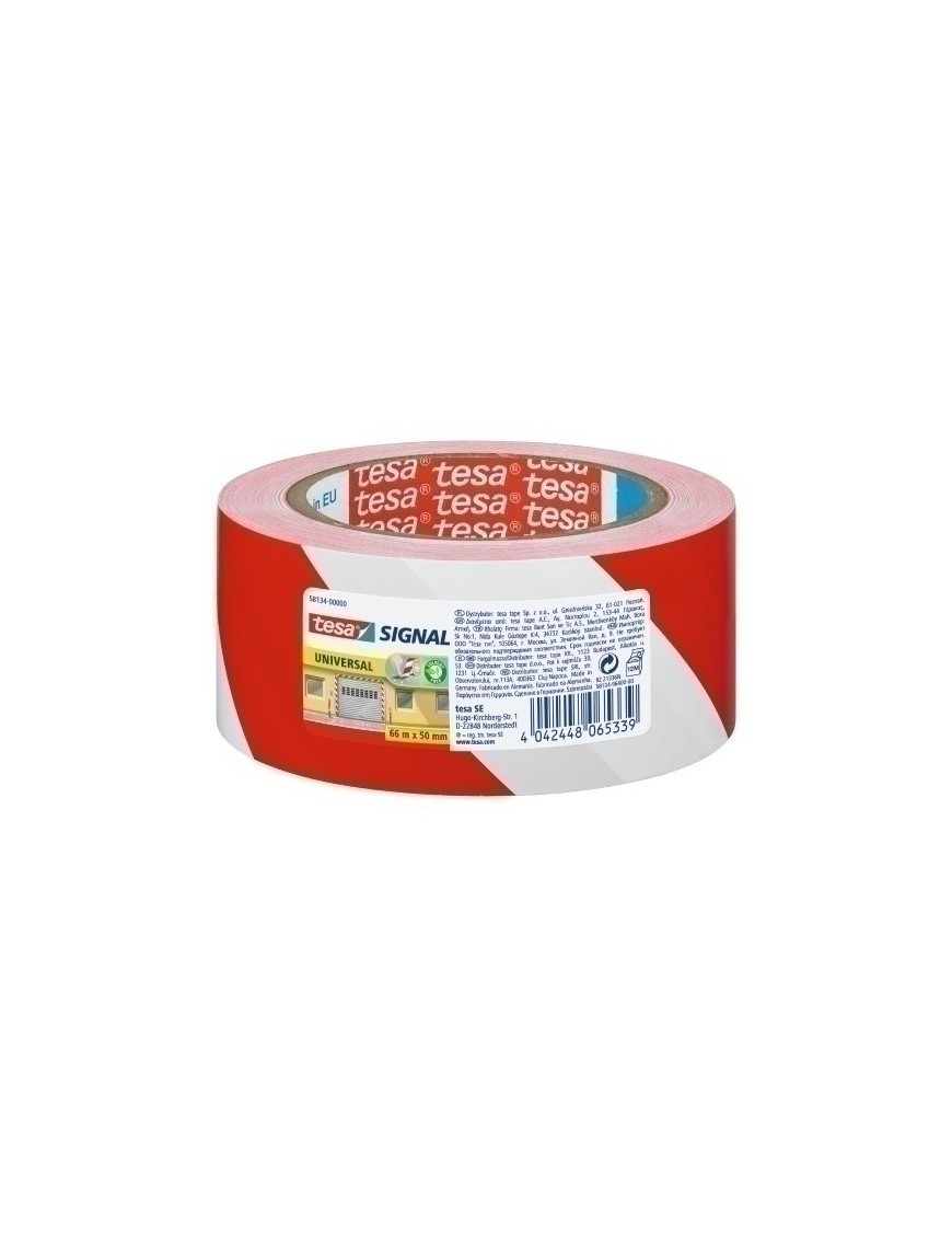 Rollos Seguridad 66X50 Mm. Bicolor Rojo