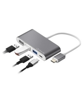 Hub Silver Ht Usb-C A 4 En 1