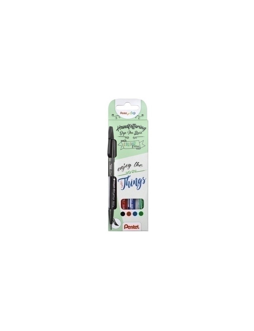 Rotul.Pentel Touch Col.Basic.E/ 4