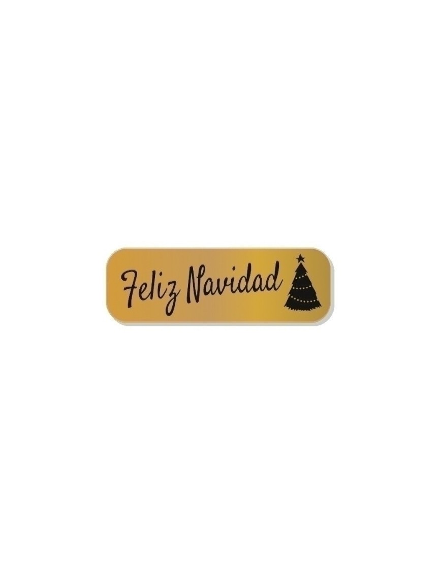 Etiquetas regalo r.250 feliz navidad oro
