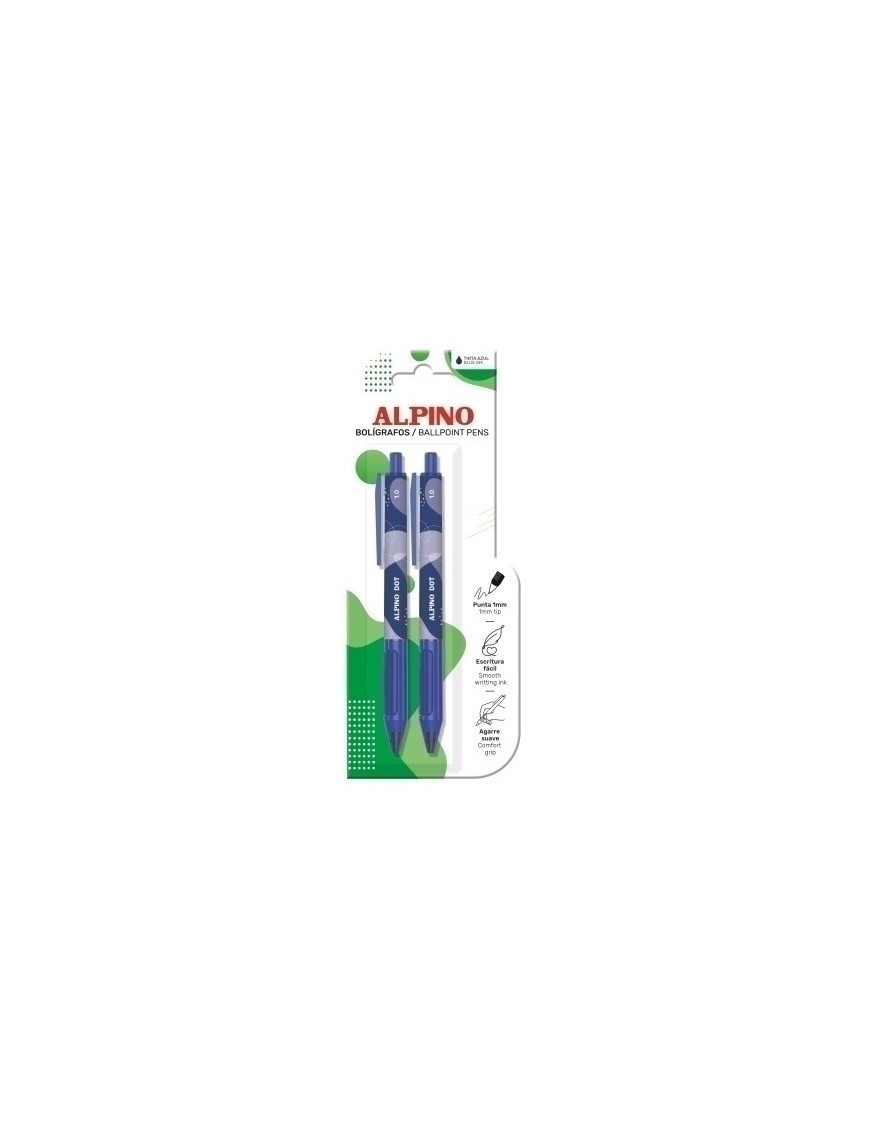 Boligrafo alpino dot unicolor azul b/2
