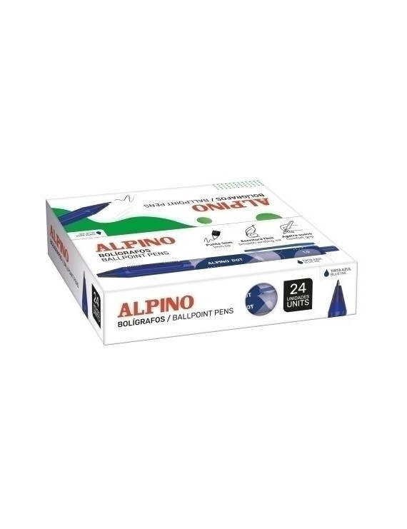 Boligrafo alpino dot unicolor azul c/24