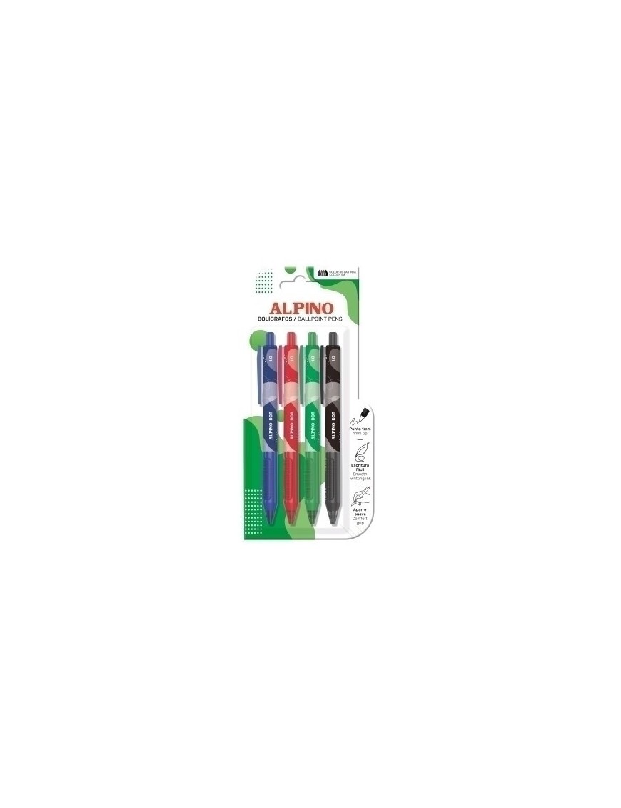Boligrafo alpino dot unicolor col.surt.b/4