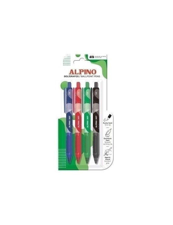Boligrafo alpino dot unicolor col.surt.b/4