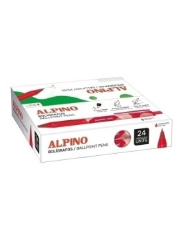 Boligrafo alpino dot unicolor rojo c/24