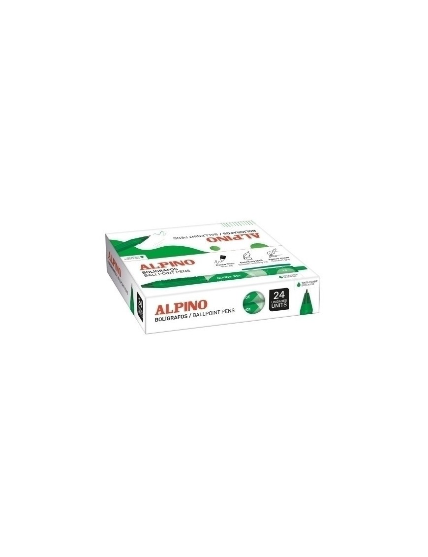 Boligrafo alpino dot unicolor verde c/24