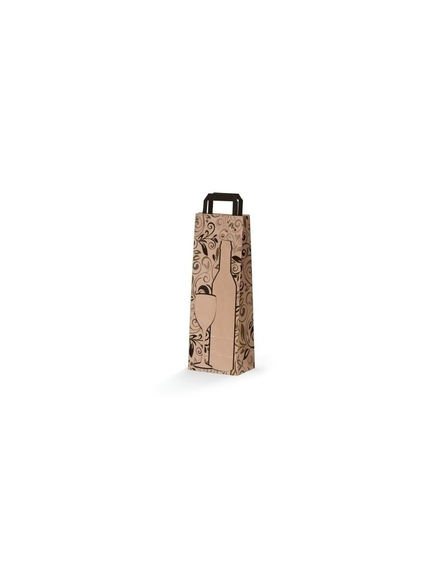 Bolsa papel tv kraft 14x9 diseño p/25