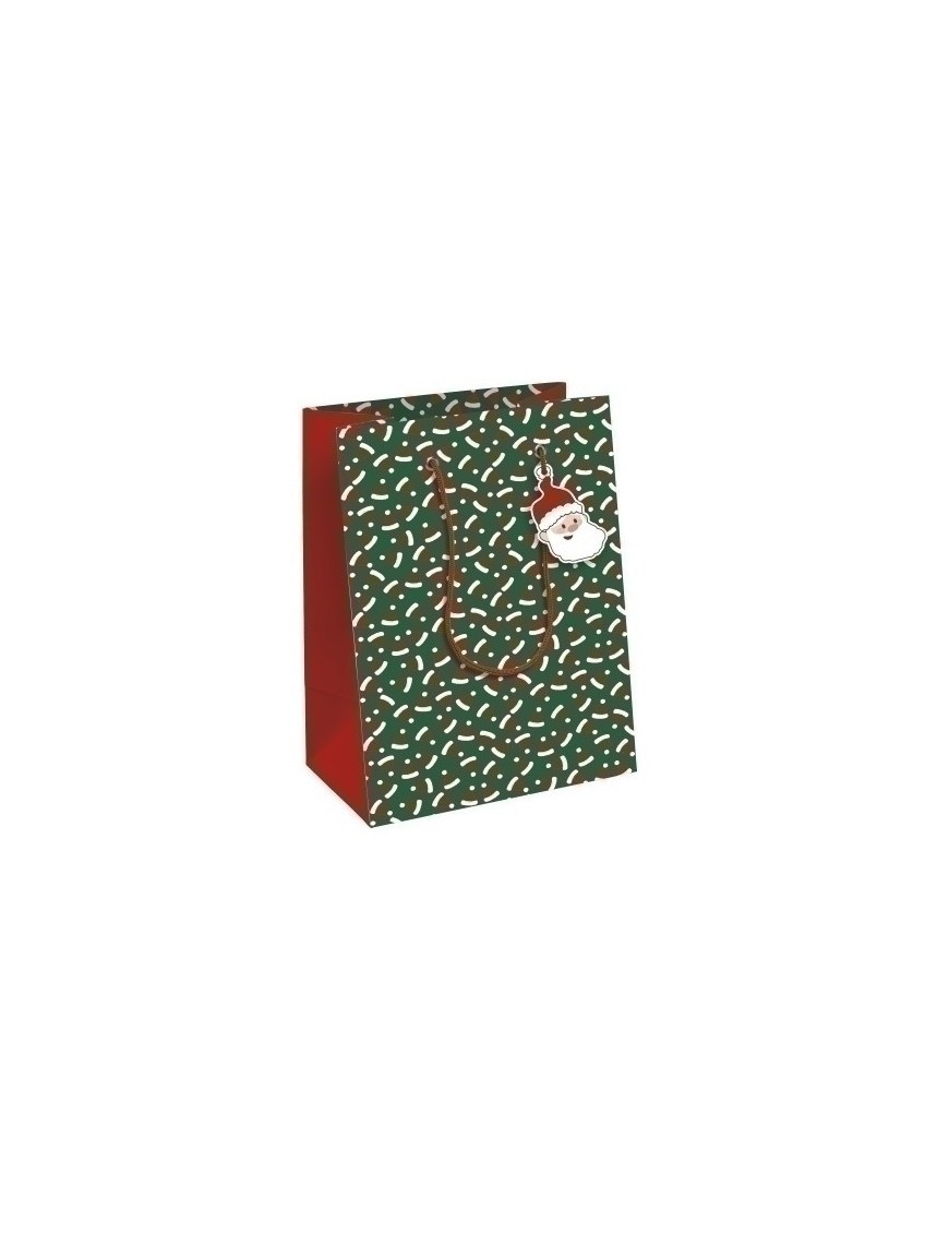 Bolsa papel kraft  25x22 papa noel p/6