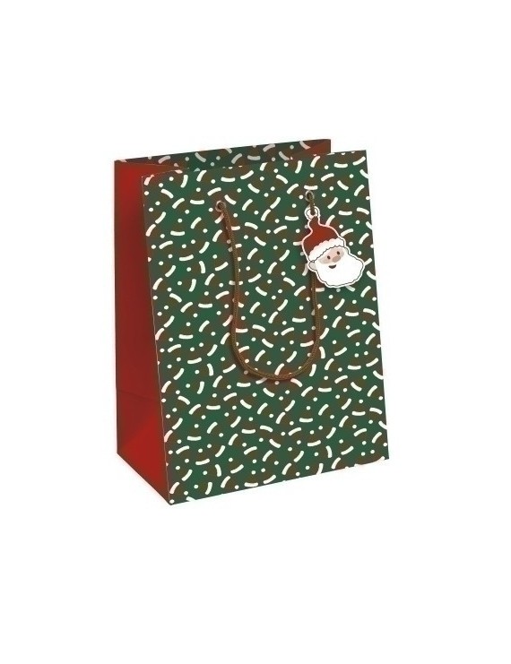 Bolsa papel kraft  25x22 papa noel p/6