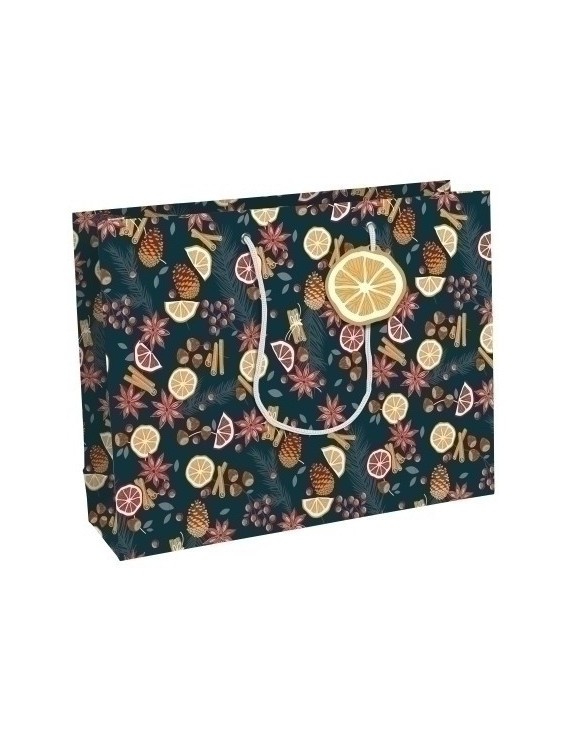 Bolsa papel kraft  37x27 citricos p/6